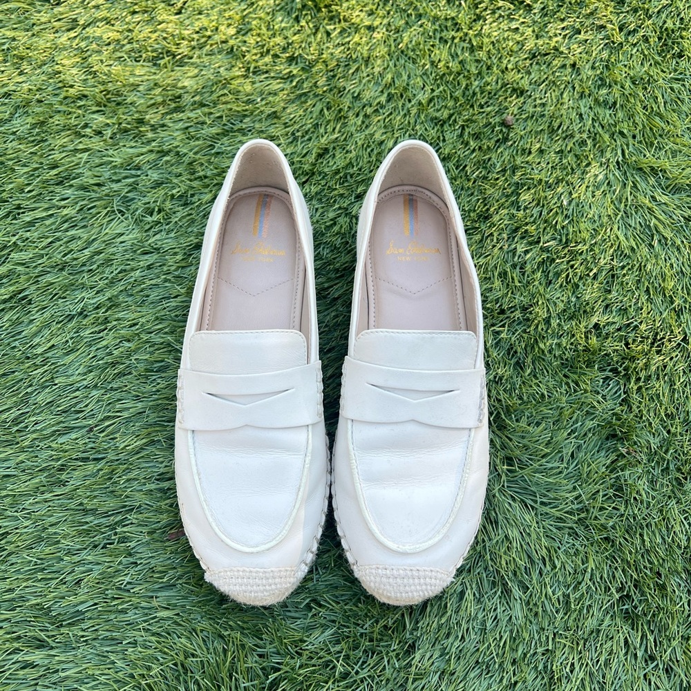 Sam Edelman Kai White Loafer Espadrilles Sz 7